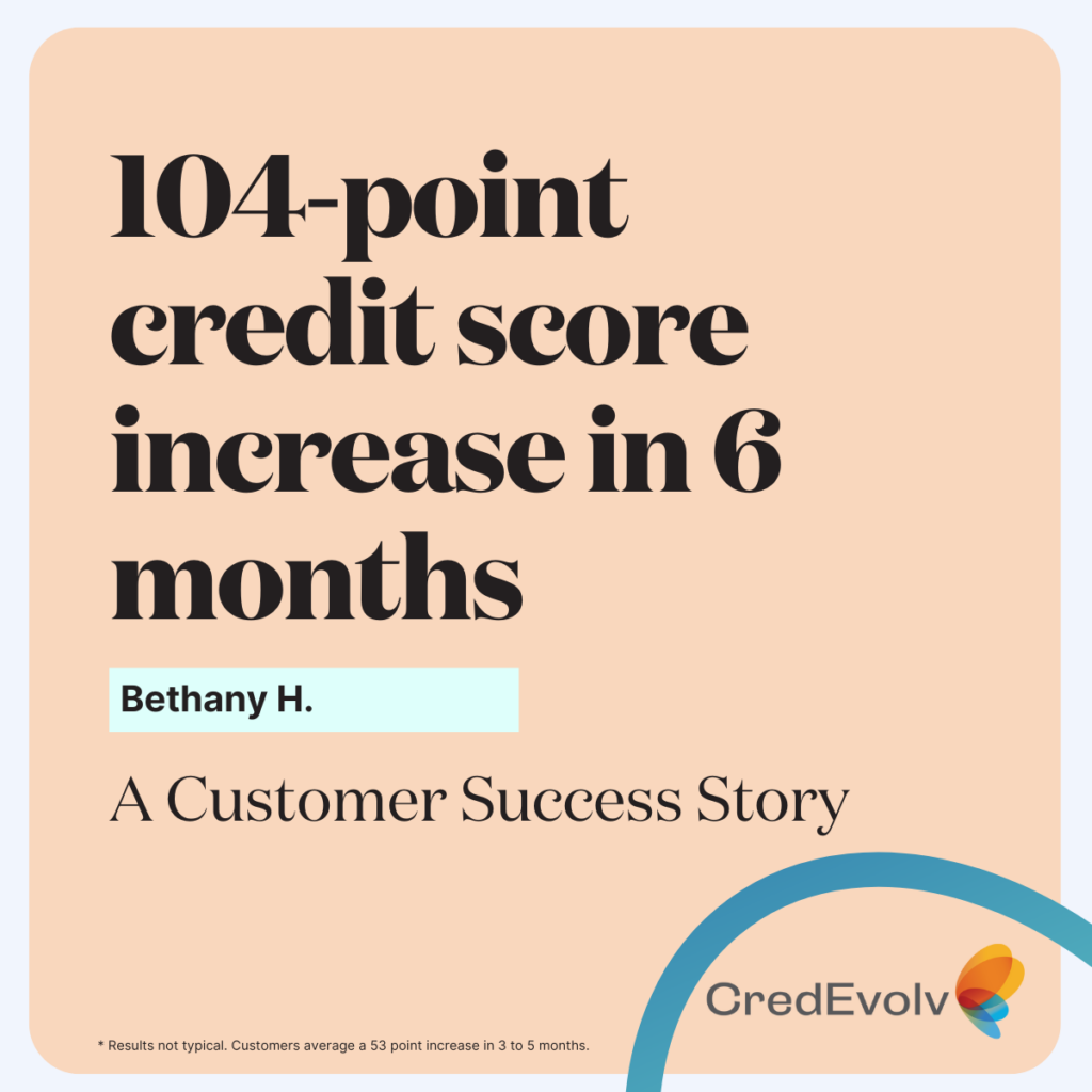 10302024_LI_FB_CredEvolv Success Story - 104-point credit score increase in 6 months